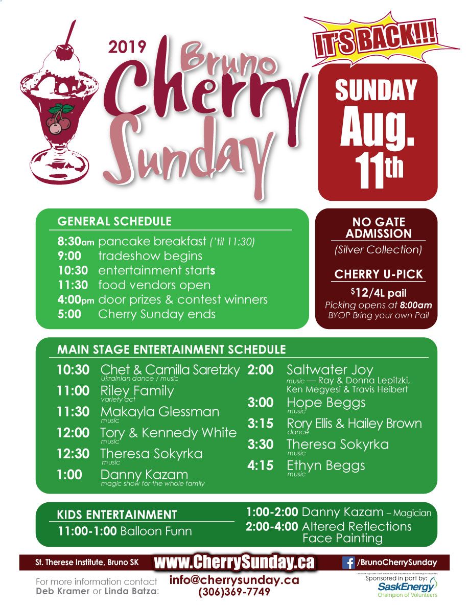 Cherry Sunday Poster - SCHEDULE 2019